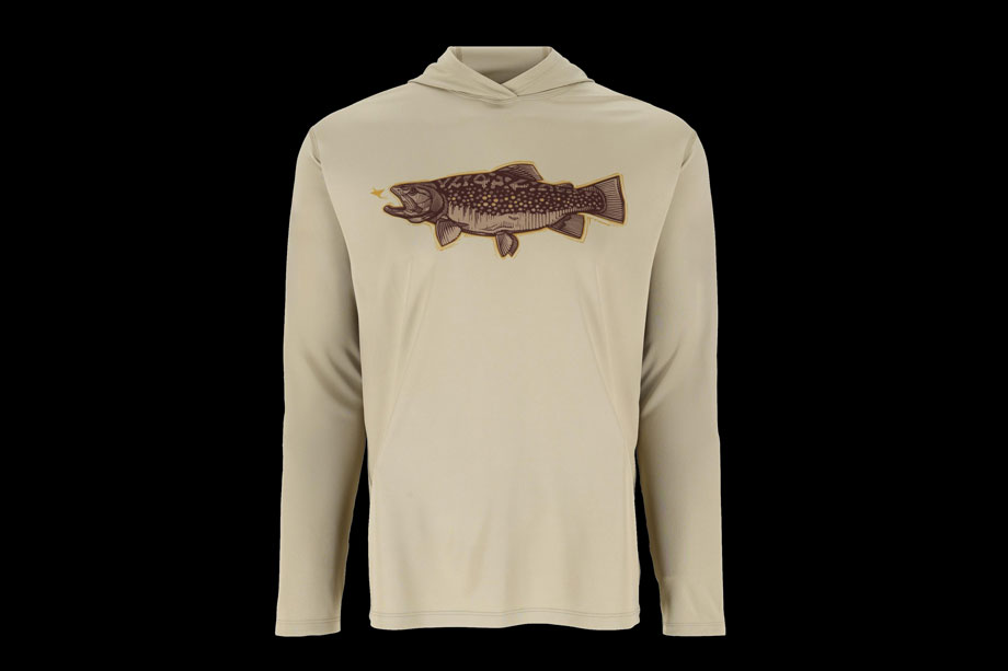 Simms Tech Hoody - Artist Series stone trout fly